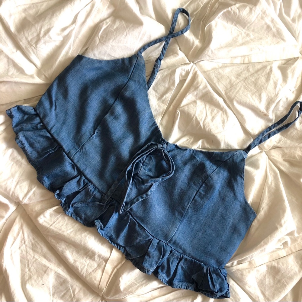 🤩👖Denim Crop Top from Nectar Clothing